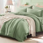 Anluoer Sage Green Full Comforter Set 7 Pieces, Bed In Bag With Sheets, All. Fixed Price $77.66.