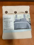 Aircloud Queen Sheet Set 100% Cotton Beige Vintage Wash Breathable Soft Smooth. Fixed Price $36.00.