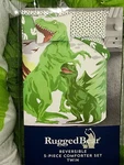 7-PC Full Size Rugged Bear Dinosaur Comforter & Shams (cotton Set). Fixed Price $75.00.
