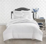 Charter Club Damask Seersucker Ombre Stripe Twin Size Comforter Set - White/gray. Fixed Price $89.00.