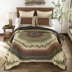 Donna Sharp Pine Circle Country Cottage Rustic Queen 3 Pc Quilted Bedding Set. Fixed Price $123.00.