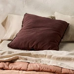 Euro Heavyweight Linen Blend Comforter Sham Dark Fig - Casaluna. Fixed Price $15.99.