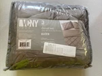 Vcny Home Carmen Queen 3 Pc Duvet Cover Set, Pleated Gray. Fixed Price $28.00.
