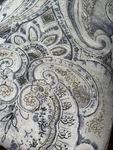 Sherry Kline King Comforter Oversized Pillow Cases Set Paisley Blue Gray. Fixed Price $199.00.