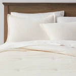 Threshold Cotton Velvet Comforter Set Year-round Oeko-tex, Cream, Full/queen. Fixed Price $39.99.