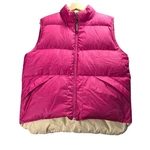 Ll Bean Reversible Goose Down Puffer Vest Womens Medium Magenta Pink Cream 0VC72. Fixed Price $38.50.