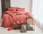 Canyon Clay Linen Duvet Cover Set, European Bedding 3PCS Comforter. Fixed Price $89.00.