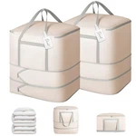 Dimj Comforter Storage - 120L Large Blanket Compression Bags With Ha. Fixed Price $44.58.