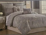 Veratex Brielle Blue Gray 4 Piece Full Queen Comforter Set New. Fixed Price $489.95.