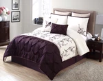 Vncy Asian Cherry Blossom 8PC Pin Tuck Comforter Set Blue/sage/purple K/q Szs. Fixed Price $124.99.
