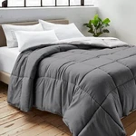 Queen Size Comforter-reversible Goose Down Alternative-bedding (gray/light Gray). Fixed Price $54.58.