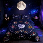Manfei Sun And Moon Kids Comforter Set King Sizestarry Sky Galaxy Trippy. Fixed Price $82.74.