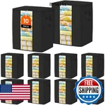Spacetrove Clothes Storage Bags, 10-PACK Comforter Blanket Organizers, 80L Large. Fixed Price $44.79.