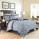 Waverly Traditions Paddock Floral 6PC Comforter Set Full Queen Porcelain Blue. Fixed Price $199.99.