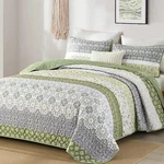 Wongs Queen/king 3-PC Boho Quilt Set Bohemian Patchwork Bedspread Coverlet. Fixed Price $52.21.