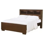 Jessica Wood Queen Led Storage Bookcase Bed Cappuccino. Fixed Price $662.18.