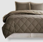 Madison Park Brown Scotchgard Reversible Down Alt Comforter 3PC Set, Full/queen. Fixed Price $31.05.