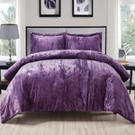Fredsure Crinkle Velvet Comforter Set Purple Queen. Fixed Price $74.70.