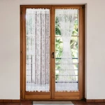 Lace Sheer Curtains French Sidelight Panels For Front Glass Door, Rod Pocket .... Fixed Price $31.01.