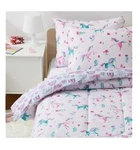 Kids 3-PIECE Reversible Comforter Set Unicorns & Rainbows Full/queen. Fixed Price $19.99.