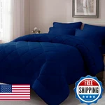 Elnido Queen King 7 Pc Comforter Set Navy Bed Bag Deep Pocket Oeko-tex. Fixed Price $78.84.