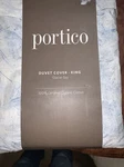 Portico Glacier Bay Blue Marble Facade King Duvet Comforter Cover Cotton. Fixed Price $69.00.