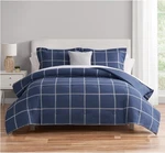 Mainstays 10 Piece Bed Bag Comforter Set Full, Navy Windowpane. Fixed Price $24.50.