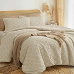 100% Cotton Waffle Weave Comforter Set 3PCS King Size, Unique Rhomboid Soft Brea. Fixed Price $157.99.
