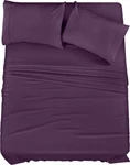 Twin Size Bed Sheets 3PC,MICROFIBER,INCLUDES Fitted Flat Pillowcase,purple. Fixed Price $35.90.