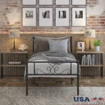 Durable Metal Twin Bed Frame W/ Headboard Under Storage Easy Assembly New. Fixed Price $107.10.
