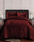Tribeca Living Lugano Honeycomb Velvet Oversized Solid Pc Quilt Set, King $230. Fixed Price $15.00.