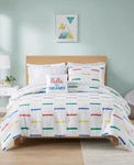 Jla Home Jamie 6-PC. White Abstract Jacquard Twin Comforter Set. Fixed Price $30.00.
