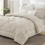 Cozylux Comforter Set Beige - Bed In Bag Size 7 Queen,. Fixed Price $84.23.
