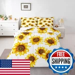 Erosebridal Sunflower King Bedding Set 3D Floral Comforter Yellow Flowers. Fixed Price $103.89.