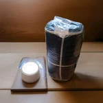 Oeko Tex 5PC Bed-in-a Bag Navy Blue & Gray/simple Plaid Size/twin. Fixed Price $40.00.