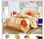 Linen Univers 7 Pcs Queen Bed Set Beige And Brown Color Unique Embellished. Fixed Price $85.00.