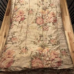 Vintage Ralph Lauren Guinevere King Comforter Cotton Sateen Beige Floral Euc. Fixed Price $165.00.
