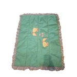 Vintage Gymboree Baby Crib Set Quilt Comforter Green Ducks Ruffle Trim Polka Dot. Fixed Price $59.00.