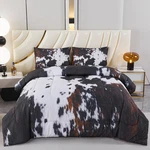 Black King Size Comforter Set 3 Pieces Cow Print Bedding Western Farmhouse. Fixed Price $77.99.