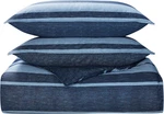 Queen Comforter Set, Reversible Bedding With Matching Shams, Stripe Room Decor. Fixed Price $146.99.