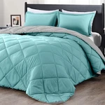 Downluxe California Comforter Set - King, Light Blue/gray. Fixed Price $52.99.