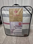 Canadiana Classic Grey Stripe 3-PIECE King Sz Comforter Set. Cotton & Polyester. Fixed Price $100.00.