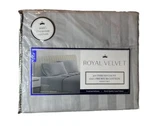 Royal Velvet Set Queen 300TC Gray 100% Cotton Bedroom New Striped. Fixed Price $74.98.