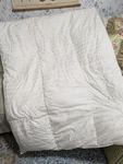 Queen Size 84 X 98 White Egyptian Cotton Goose Down Filled Comforter. Fixed Price $35.99.