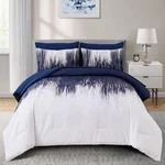 Dinjoy Ombre Blue Comforter Set Full Size Gradient Navy White Boho Bedding. Fixed Price $65.71.