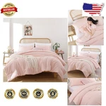 Luxury King Comforter Set Blush 3PC Boho Style All Season Bedding. Fixed Price $132.29.