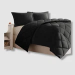 Home Essence Black Windsor Reversible 3M Scotchgard Comforter Set King/cal. Fixed Price $34.83.