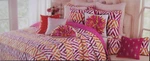 Tahari Hot Pink Yellow Orange Plum Zig Zag Twin Quilt Bedspread Shams Set Nip. Fixed Price $74.90.
