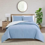 Wellbeing By Sunham Waffle Weave 3-PIECE Comforter Set, Full/queen, Chambray. Fixed Price $49.99.