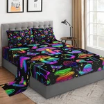 Wecozy King Size Pcs Bed Fitted Sheet Set 14 Deep Pocket Black Purple Flat. Fixed Price $68.12.